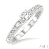 1/5 Ctw Diamond Semi-Mount Engagement Ring in 14K White Gold