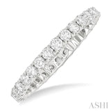 1 Ctw Round Cut Diamond Eternity Wedding Band in 14K White Gold