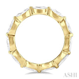 2 Ctw East-West Set Marquise Cut Diamond Eternity Wedding Band in 14K Yellow Gold