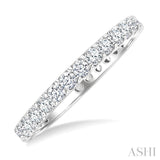 1 Ctw Round Cut Diamond Eternity Wedding Band in 14K White Gold