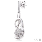 1/50 Ctw Round Cut Diamond Fashion Earrings in Sterling Silver