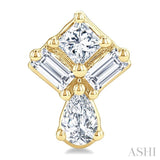 1/3 Ctw Mixed Cut Diamond Fashion Earrings in 14K Yellow Gold