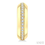 1/6 Ctw Round Cut Golden Glow Diamond Bold Fashion Half Hoop Earrings in 10K Yellow Gold