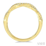 1/5 Ctw Entwined Round Cut Diamond Fashion Ring in 14K Yellow Gold