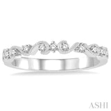 1/5 Ctw Round Cut Diamond Stack Band in 14K White Gold