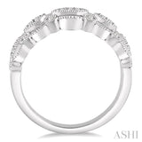1/4 Ctw Marquise and Round Lattice Diamond Wedding Band in 14K White Gold