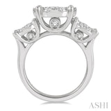 3 Ctw Lovebright Round Cut Diamond Ring in 14K White Gold