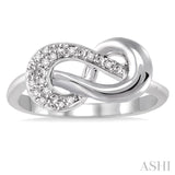 1/20 Ctw Round Cut Diamond Ring in Sterling Silver