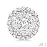 1 1/2 Ctw Lovebright Round Cut Diamond Earrings in 14K White Gold