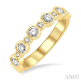 3/4 Ctw Round Cut Diamond Stack Band in 14K Yellow Gold