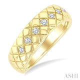 .15CTRDDM BOLD KITE SHAPE BAND YG 10K-G*