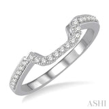 1/6 Ctw Round Diamond Wedding Band in 14K White Gold