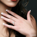 1/4 Ctw Twisted Shank Oval Shape Semi-Mount Round Cut Diamond Engagement Ring in 14K Rose and White Gold