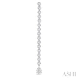 1 1/4 Ctw Lovebright Pear Shape Dangle Tip Round Cut Diamond Fashion Long Earrings in 14K White Gold
