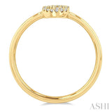 1/20 Ctw Initial 'G' Round Cut Diamond Fashion Ring in 10K Yellow Gold