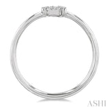 1/20 Ctw Initial 'A' Round Cut Diamond Fashion Ring in 10K White Gold