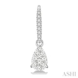 1/2 Ctw Pear Shape Diamond Lovebright Earrings in 14K White Gold