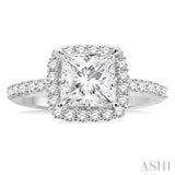 1/2 Ctw Diamond Semi-Mount Engagement Ring in 14K White Gold