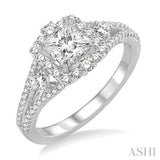 1/2 Ctw Diamond Semi-Mount Engagement Ring in 14K White Gold