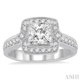 1/2 Ctw Diamond Semi-Mount Engagement Ring in 14K White Gold