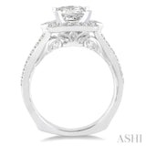1/2 Ctw Diamond Semi-Mount Engagement Ring in 14K White Gold