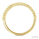 1/10 Ctw Round Cut Bead Bijoux Diamond Bold Bead Design Fashion Band in Yellow Gold Vermeil