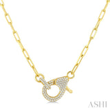 1/2 Ctw Interlock Round Cut Diamond Fashion Necklace in 14K Yellow Gold