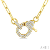 1/2 Ctw Interlock Round Cut Diamond Fashion Necklace in 14K Yellow Gold
