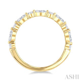 5/8 Ctw Alternating Marquise and Round Cut Diamond Fashion Band in 14K Yellow Gold