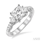 1/2 Ctw Diamond Semi-Mount Engagement Ring in 14K White Gold