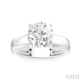 1/20 Ctw Round Shape Round Cut Diamond Semi-Mount Engagement Ring in 14K White Gold