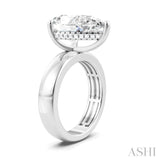 1/6 Ctw Pear Shape Round Cut Diamond Semi-Mount Engagement Ring in 14K White Gold