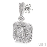 1/20 Ctw Round Cut Diamond Vintage Earrings in Sterling Silver