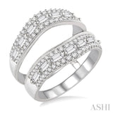 1 1/10 Ctw Diamond Insert Ring in 14K White Gold