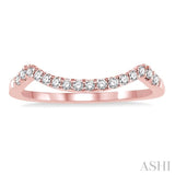 1/5 Ctw Round Cut Diamond Wedding Band in 14K Rose Gold