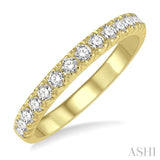 1/2 Ctw 15Stones Round Cut Diamond Wedding Band in 14K Yellow Gold