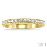 1/3 Ctw 15Stones Round Cut Diamond Wedding Band in 14K Yellow Gold
