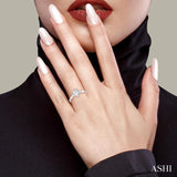 3/4 Ctw Pear Cut Diamond Ladies Engagement Ring With 1/2 Ct Pear Cut Center Stone in 14K White Gold