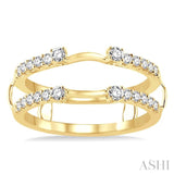 3/8 Ctw Round Cut Diamond Insert Ring in 14K Yellow Gold
