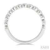 1/20 Ctw Mini Hearts Single Cut Diamond Fashion Band in Sterling Silver