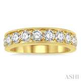 1 1/2 ctw Round Cut Diamond Wedding Band in 14K Yellow Gold