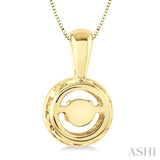 1/3 Ctw Diamond Emotion Pendant in 14K Yellow Gold with Chain