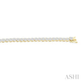 3 ctw Round Cut Lovebright Diamond Tennis Bracelet in 14K Yellow and White Gold