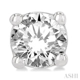 1/5 Ctw Round Cut Diamond Stud Earrings in 14K White Gold