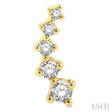 1/4 Ctw Round Cut Diamond Petite Fashion Climbers in 14K Yellow Gold