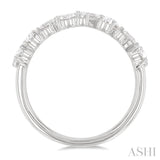 1 1/10 Ctw Mixed Shape Diamond Fashion Band in 14K White Gold