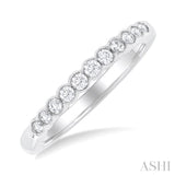 1/4 Ctw Channel Set Round Cut Diamond Wedding Band in 14K White Gold