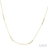 1/2 Ctw Round Cut Diamond Station Necklace in 14K Yellow Gold