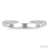 1/5 Ctw Graduated Round Cut Diamond Claw Open Fashion Ring in 10K White Gold