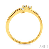 1/10 Ctw Round Cut Diamond Ring in 10K Yellow Gold